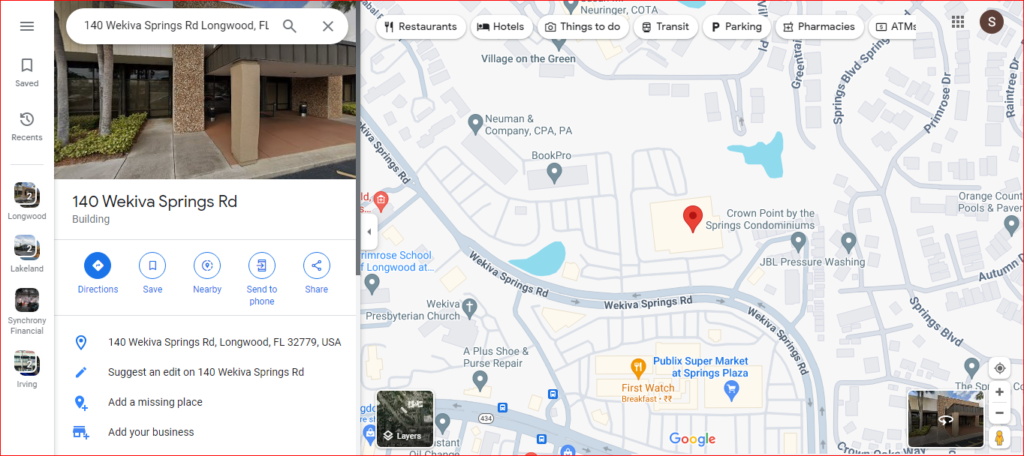 Synchrony bank overnight payment address on map